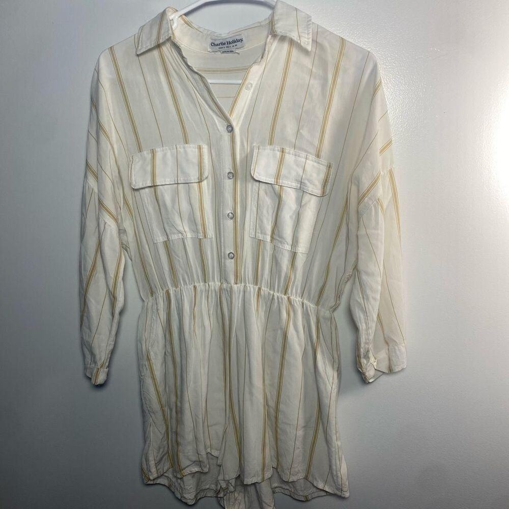 Charlie Holiday Chic jumpsuit with button down front